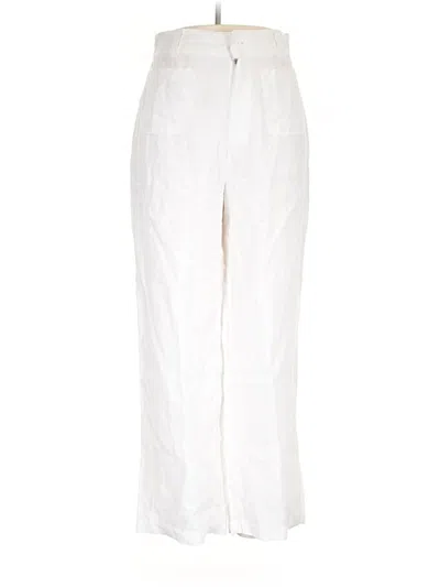Pre-owned Nicole Miller Linen Pants In White