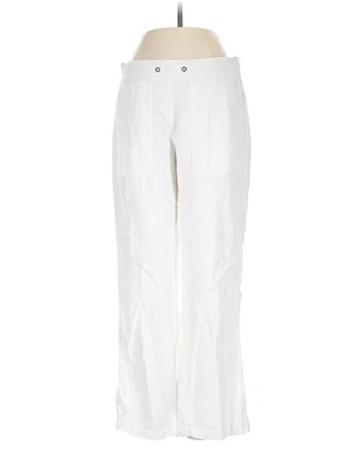 Pre-owned Nicole Miller Linen Pants In White