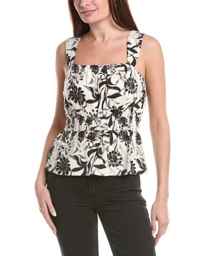 Nicole Miller Linen-blend Tank In Multi