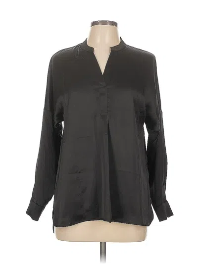 Pre-owned Nicole Miller Long Sleeve Blouse In Black