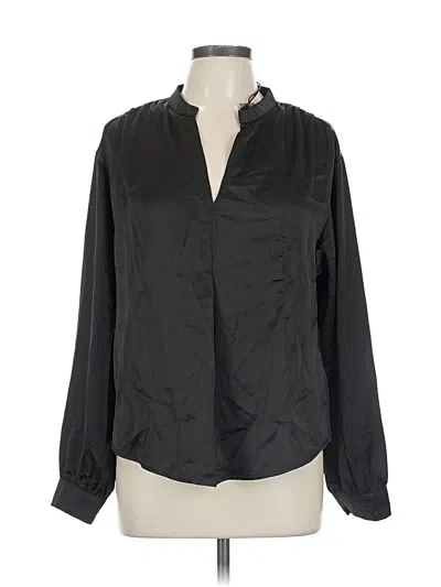 Pre-owned Nicole Miller Long Sleeve Blouse In Black