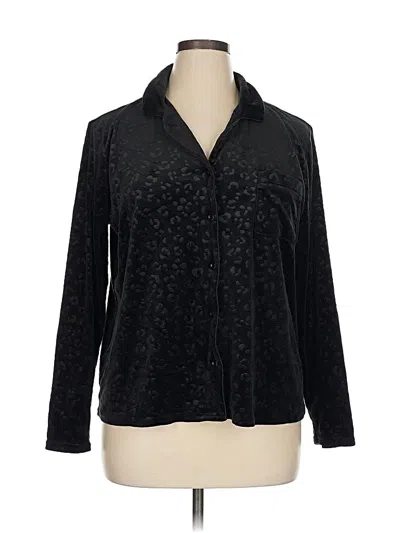 Pre-owned Nicole Miller Long Sleeve Blouse In Black