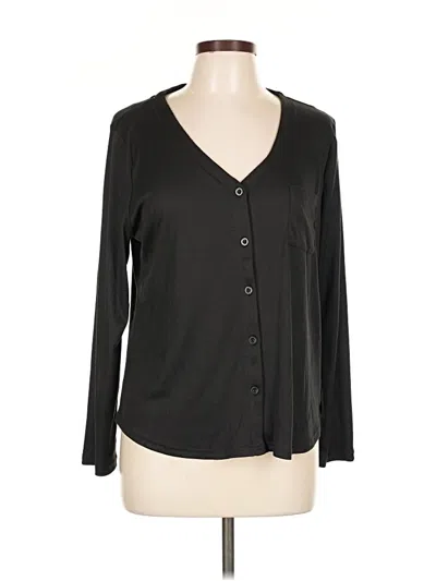 Pre-owned Nicole Miller Long Sleeve Blouse In Black