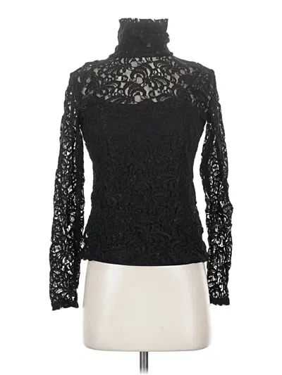 Pre-owned Nicole Miller Long Sleeve Blouse In Black