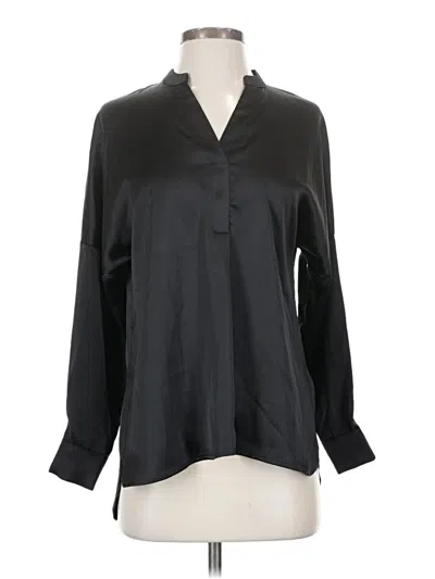 Pre-owned Nicole Miller Long Sleeve Blouse In Black