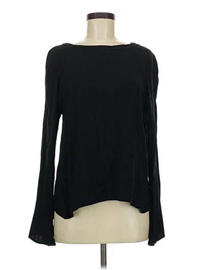 Pre-owned Nicole Miller Long Sleeve Blouse In Black
