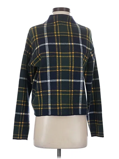 Pre-owned Nicole Miller Long Sleeve Blouse In Blue