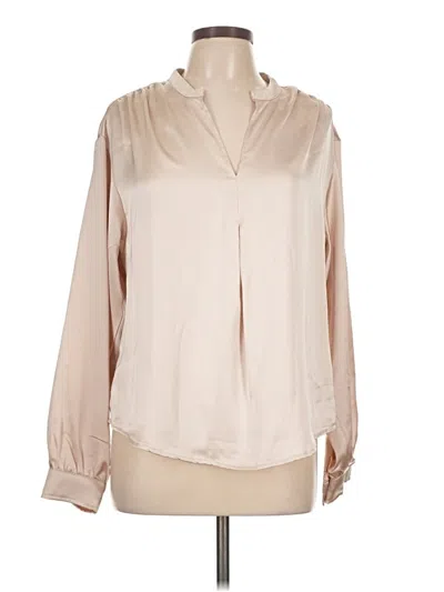 Pre-owned Nicole Miller Long Sleeve Blouse In Brown