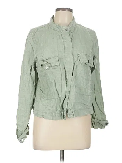 Pre-owned Nicole Miller Long Sleeve Blouse In Green