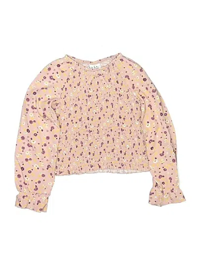 Pre-owned Nicole Miller Kids' Long Sleeve Blouse In Pink