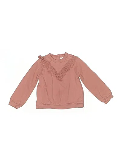 Pre-owned Nicole Miller Kids' Long Sleeve Blouse In Pink