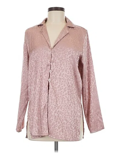 Pre-owned Nicole Miller Long Sleeve Blouse In Pink