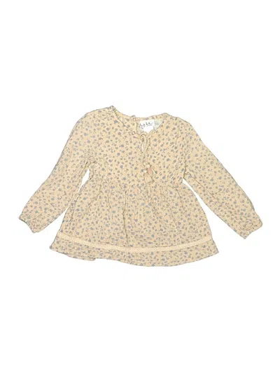 Pre-owned Nicole Miller Kids' Long Sleeve Blouse In Yellow