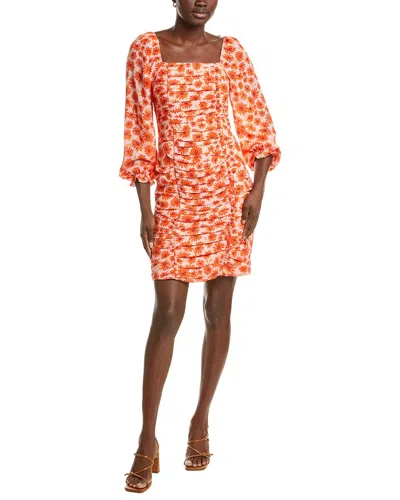 Nicole Miller Long Sleeve Mini Dress In Multi