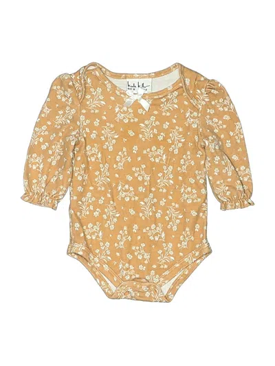 Pre-owned Nicole Miller Babies' Long Sleeve Onesie In Gold
