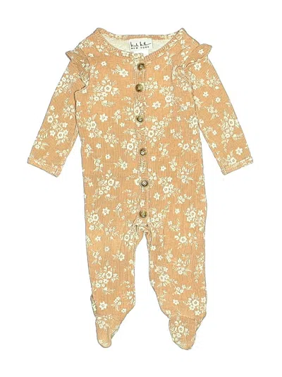 Pre-owned Nicole Miller Babies' Long Sleeve Onesie In Gold