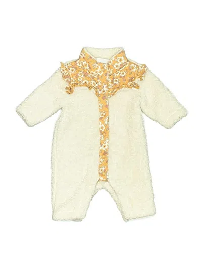 Pre-owned Nicole Miller Babies' Long Sleeve Onesie In Gold