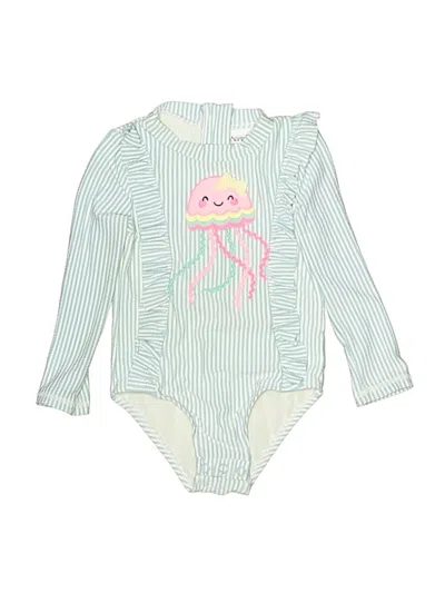 Pre-owned Nicole Miller Kids' Long Sleeve Onesie In Green