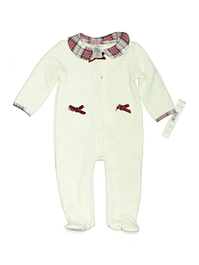 Pre-owned Nicole Miller Babies' Long Sleeve Onesie In Ivory