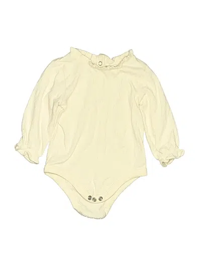 Pre-owned Nicole Miller Babies' Long Sleeve Onesie In Ivory