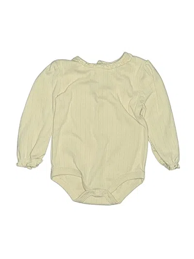 Pre-owned Nicole Miller Kids' Long Sleeve Onesie In Ivory
