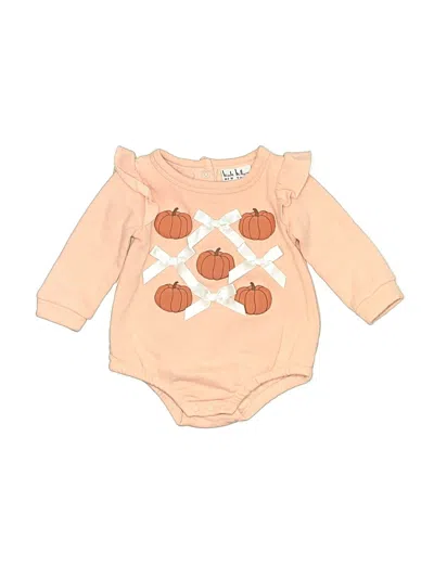 Pre-owned Nicole Miller Babies' Long Sleeve Onesie In Orange