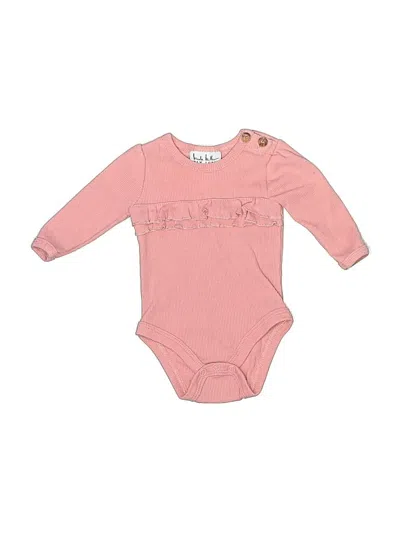 Pre-owned Nicole Miller Babies' Long Sleeve Onesie In Pink