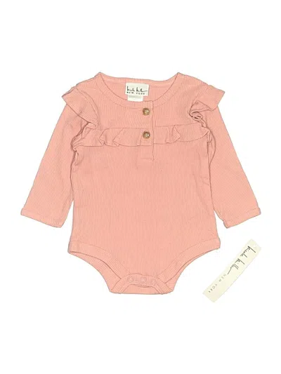 Pre-owned Nicole Miller Babies' Long Sleeve Onesie In Pink