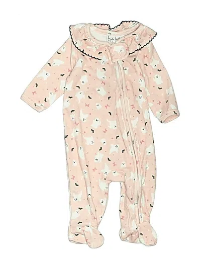 Pre-owned Nicole Miller Babies' Long Sleeve Onesie In White