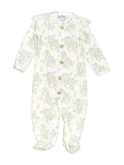 Pre-owned Nicole Miller Babies' Long Sleeve Onesie In White