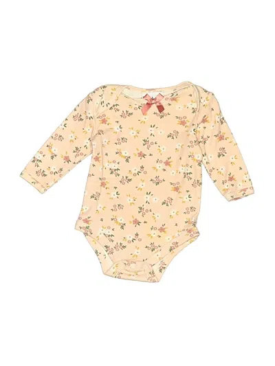 Pre-owned Nicole Miller Babies' Long Sleeve Onesie In Yellow