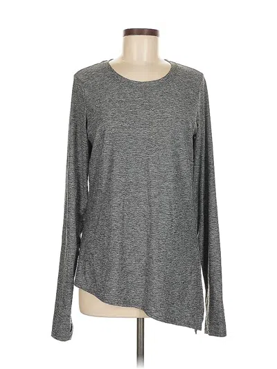 Pre-owned Nicole Miller Long Sleeve T-shirt In Gray