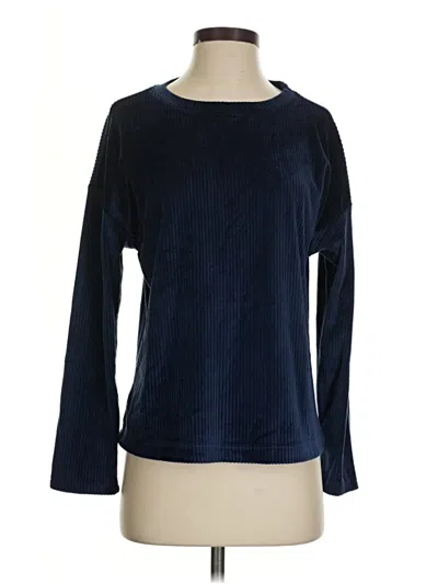 Pre-owned Nicole Miller Long Sleeve T-shirt In Blue