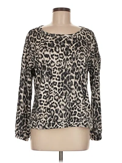 Pre-owned Nicole Miller Long Sleeve T-shirt In Brown