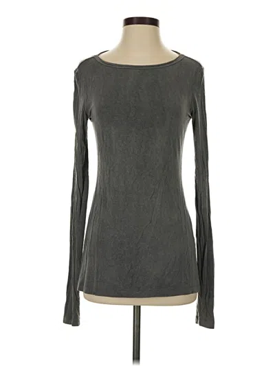Pre-owned Nicole Miller Long Sleeve T-shirt In Gray