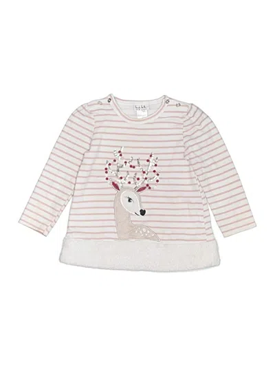 Pre-owned Nicole Miller Kids' Long Sleeve T-shirt In Pink