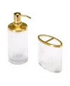 Nicole Miller Louise 2-pc. Bath Accessory Set In Clear