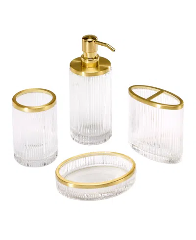 Nicole Miller Louise 4-pc. Bath Accessory Set In Clear