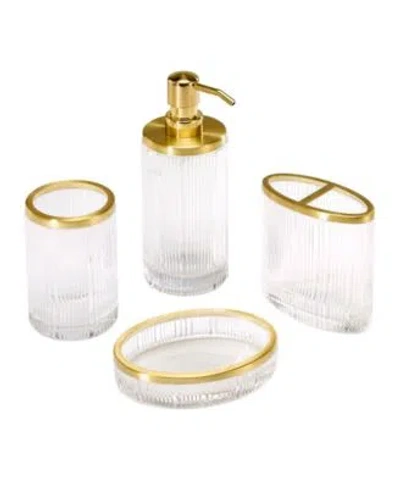 Nicole Miller Louise Bath Accessories In Clear