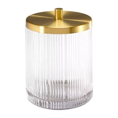 Nicole Miller Louise Bathroom Canister In Gold