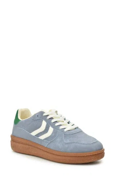 Nicole Miller Low Top Crepe Sole Sneaker In Blue White Green