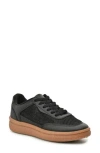 Nicole Miller Low Top Mesh Sneaker In Black Snake Embossed