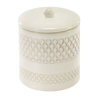 Nicole Miller Lyra Bathroom Canister In Neutral