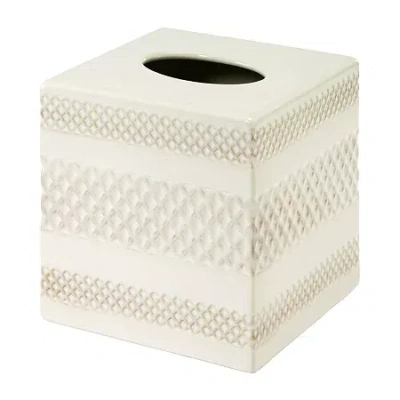 Nicole Miller Lyra Tissue Box Cover In Neutral
