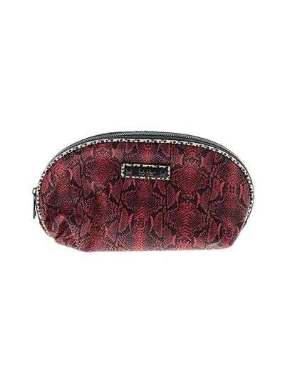 Pre-owned Nicole Miller Makeup Bag In Burgundy
