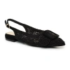 Nicole Miller Malky Sling Back Womens Pointed Closed Toe Slip-on Shoe In Black