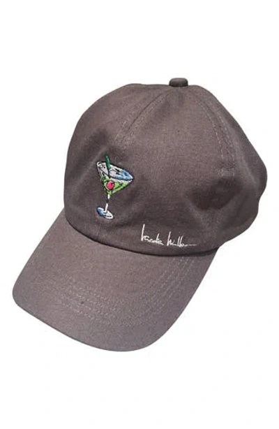 Nicole Miller Martini Icon Baseball Cap In Brown