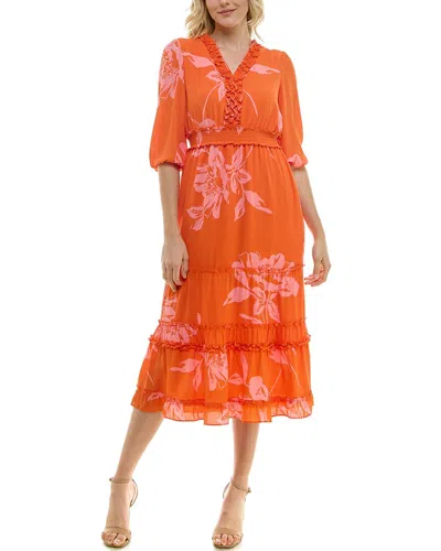 Nicole Miller Maxi Dress In Red