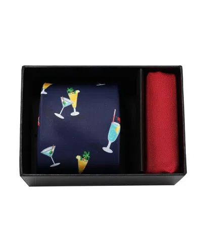 Nicole Miller Men's Cocktail Classic Tie And Pocket Square, 2-piece Set In Multi