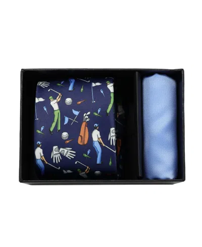 Nicole Miller Men's Golf Tie And Pocket Square, 2-piece Set In Multi